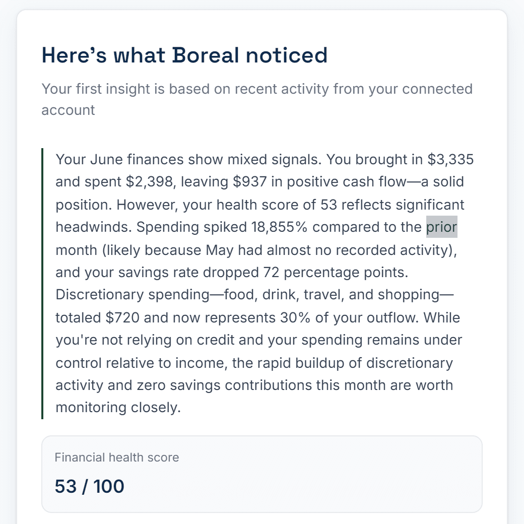 Get your financial snapshot